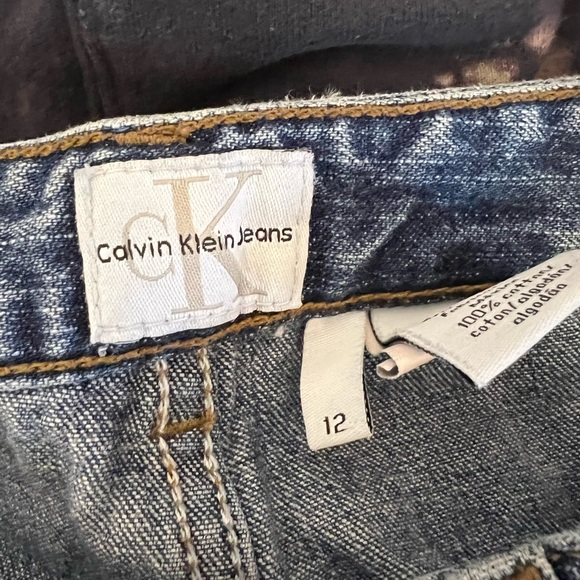 Calvin Klein Tie Dye Bleached Slim Boot Cut Jeans Size 12 - Picture 6 of 6